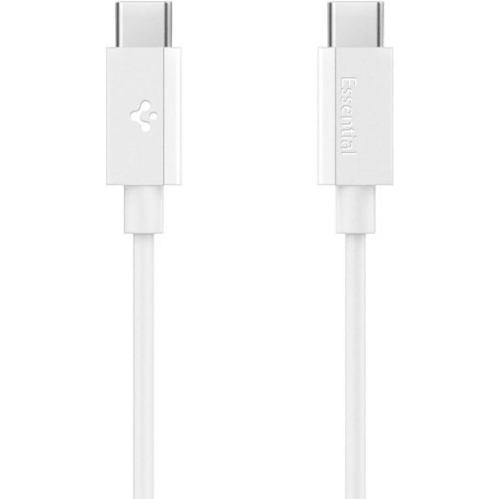 Καλώδιο Type-C Spigen Essential EB6010CC Φόρτισης & Μεταφοράς Δεδομένων σε Type-C 100cm 60W - White (ACA08717)