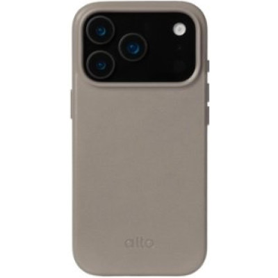 Θήκη iPhone 17 Pro Alto Clop Premium Leather Magnetic Case Ανθεκτική Δερμάτινη με MagSafe - Cement Gray (4711548391616)