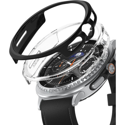 Θήκη Samsung Galaxy Watch 8 Classic 46mm Ringke Slim Case Σκληρή 2 Τεμάχια - Clear / Matte Black (8800293855989)