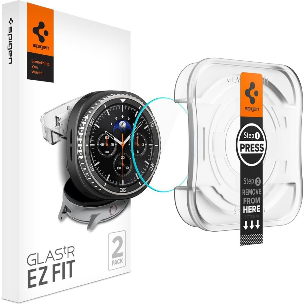 Tempered Glass Samsung Galaxy Watch 8 Classic 46mm Spigen GLAS.tR EZ Fit Αντιχαρακτικό Γυαλί Προστασίας Οθόνης 2 Τεμάχια - Clear (AGL09877)