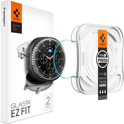Tempered Glass Samsung Galaxy Watch 8 Classic 46mm Spigen GLAS.tR EZ Fit Αντιχαρακτικό Γυαλί Προστασίας Οθόνης 2 Τεμάχια - Clear (AGL09877)