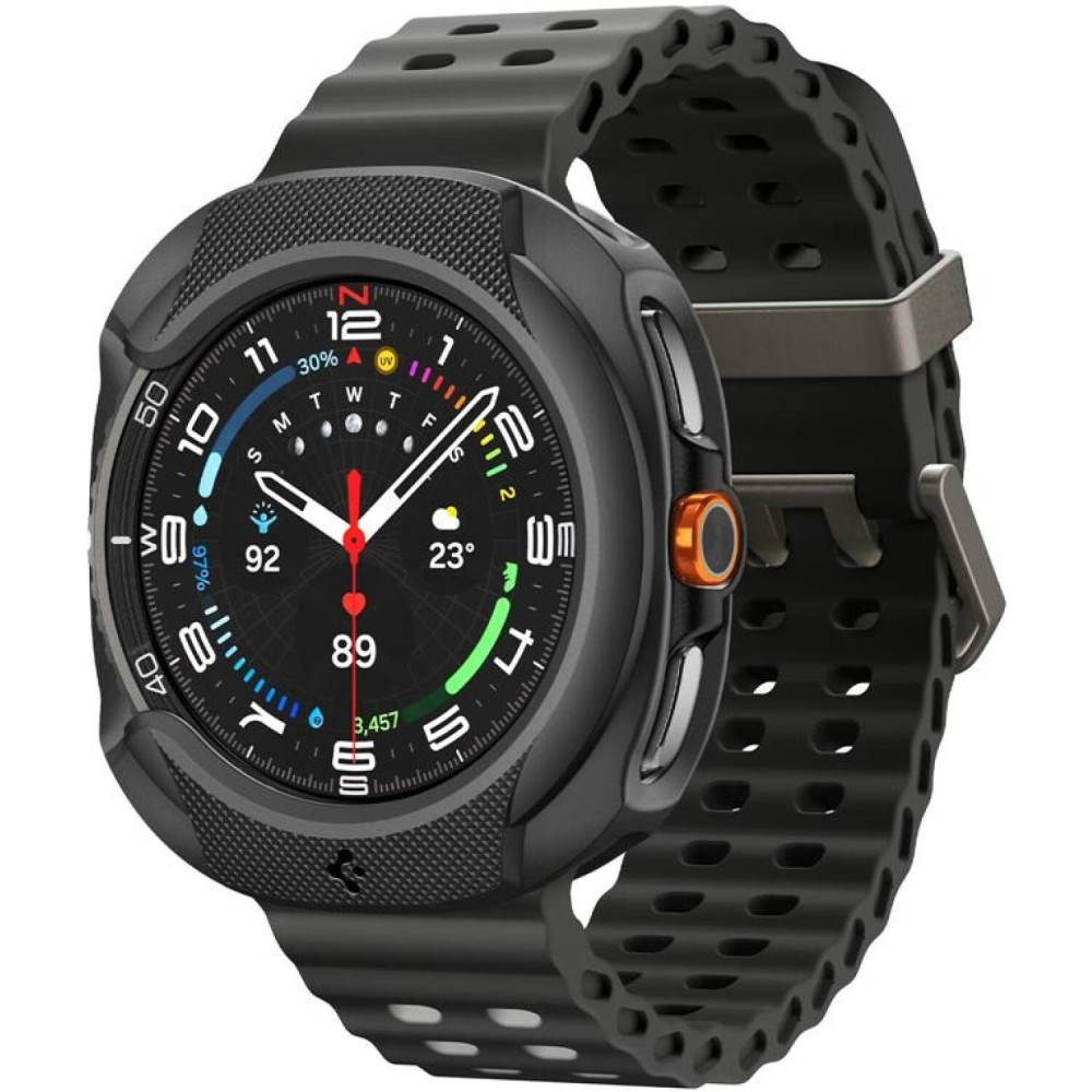 Θήκη Samsung Galaxy Watch 8 Classic 46mm Spigen Liquid Air Σιλικόνης - Matte Black (ACS09841)