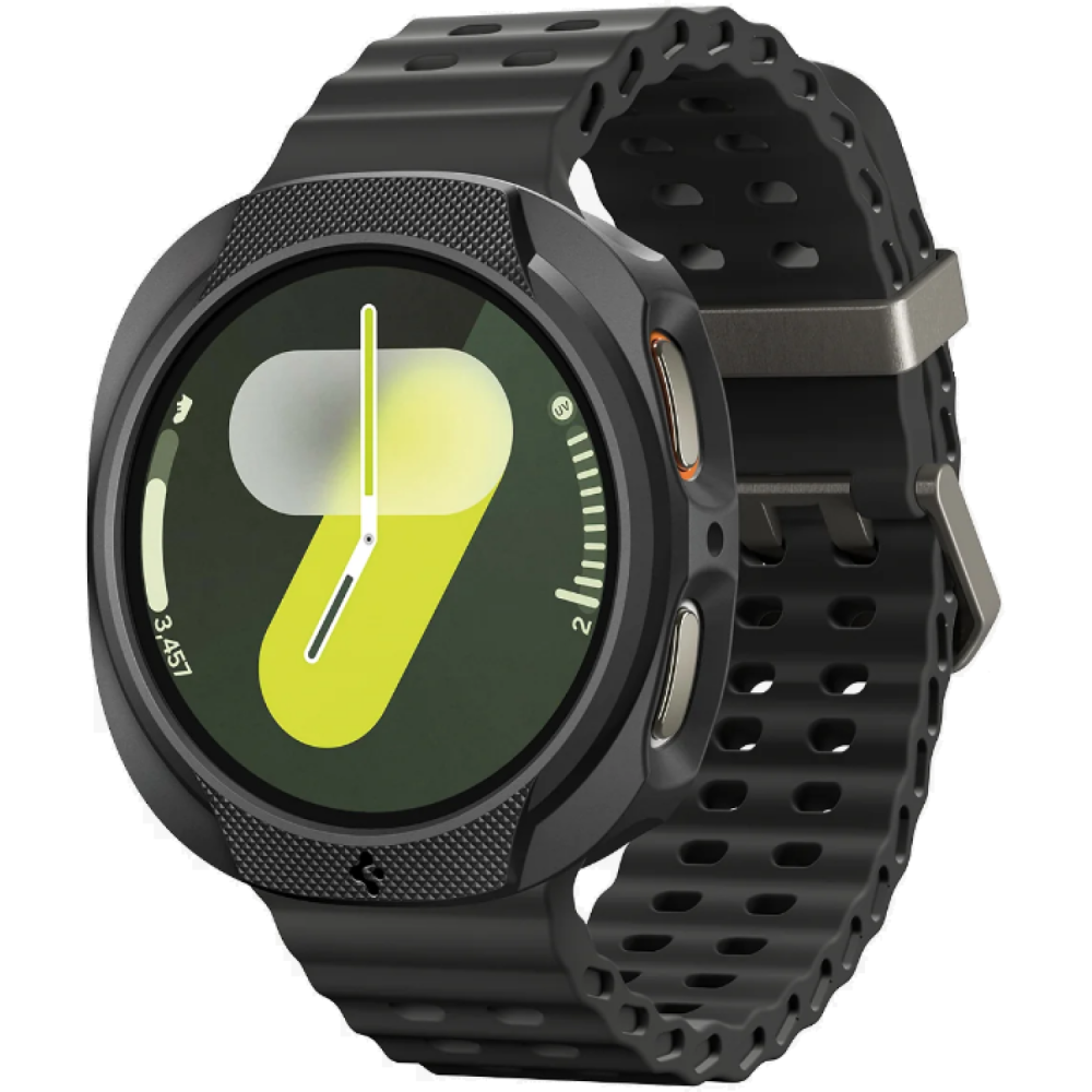 Θήκη Samsung Galaxy Watch 8 44mm Spigen Liquid Air Σιλικόνης - Matte Black (ACS09839)