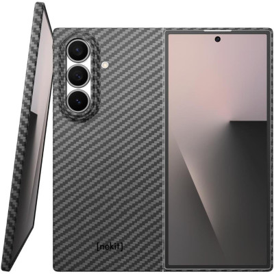 Θήκη Samsung Galaxy Z Fold7 Nekit Fiber Σκληρή με MagSafe Aramid Fiber 1mm 1500D Kevlar - Black (8719246494512)