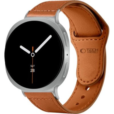 Λουράκι Samsung Galaxy Watch 8 Classic / Watch 8 (46/44/40mm) Tech-Protect Leatherfit Δερμάτινο - Brown (5906302331253)