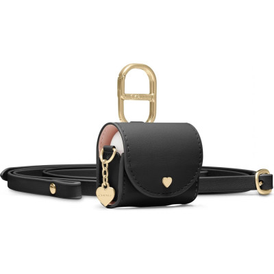 Θήκη AirPods 4th Gen Spigen Cyrill Mini Bag από Vegan Δέρμα με Λουράκι Λαιμού - Black (ACS08651)