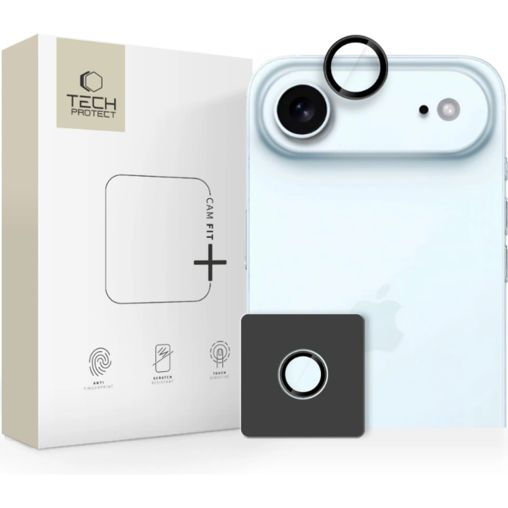 Tempered Glass iPhone Air Tech-Protect Camring Fit+ Αντιχαρακτικό Γυαλί Προστασίας για Φακό Κάμερας - Black (5906302319183)
