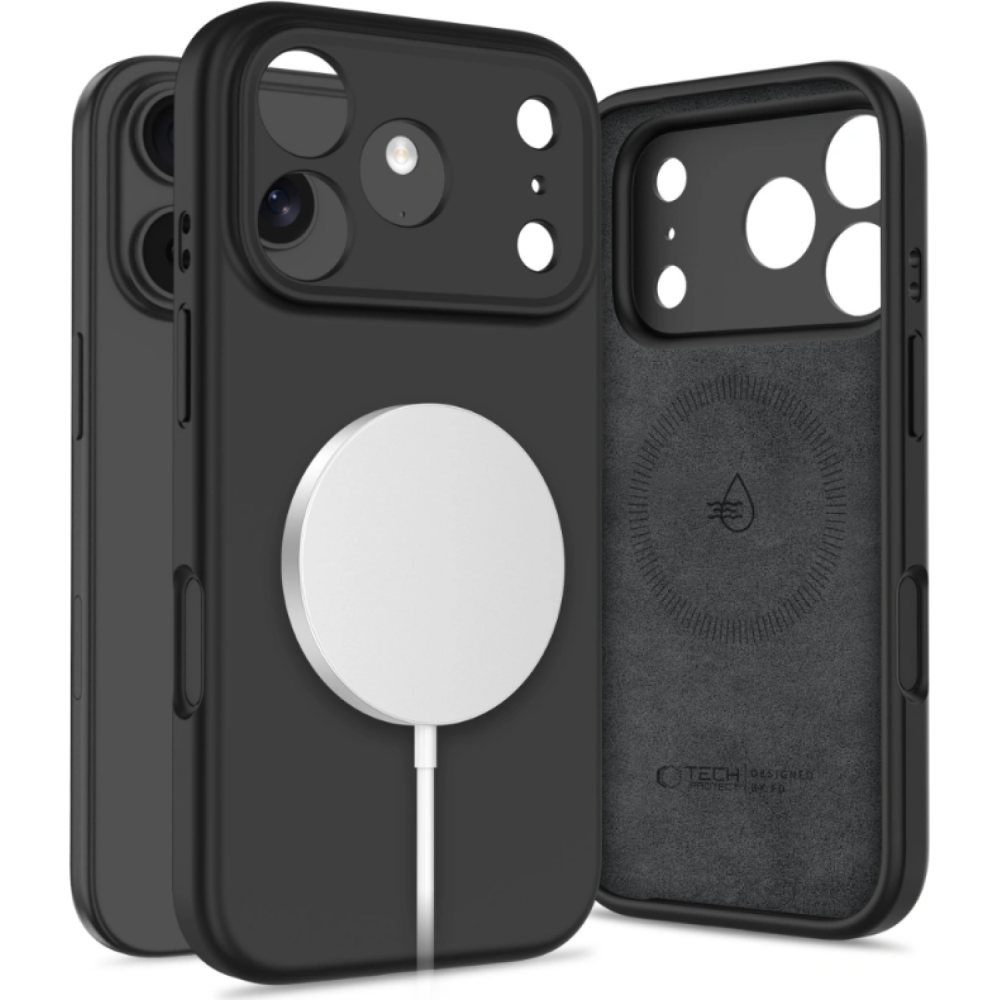 Θήκη iPhone 17 Pro Max Tech-Protect Silicone MagSafe Σιλικόνης με MagSafe - Black (5906302330164)
