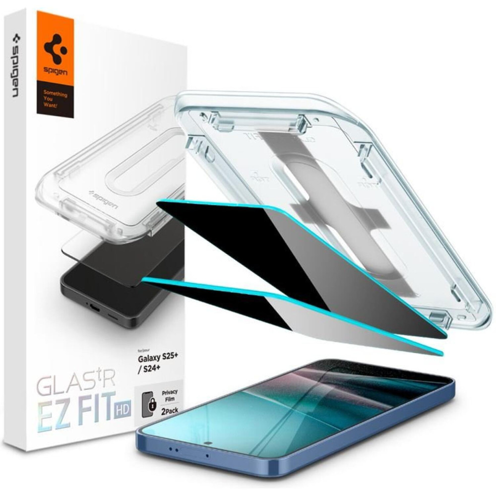 Tempered Glass Samsung Galaxy S25 Plus / S24 Plus Spigen GLAS.tR EZ Fit HD Privacy Αντιχαρακτικό Γυαλί Προστασίας Απορρήτου Οθόνης 2 Τεμάχια (AGL09307)