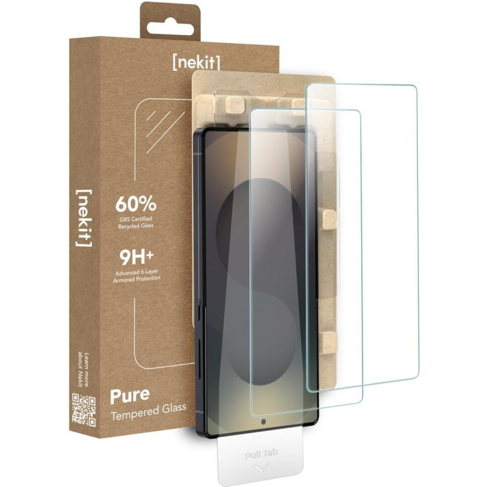 Tempered Glass Samsung Galaxy S25 Ultra Nekit Pure Premium Ανθεκτικό 9Η+ Αντιχαρακτικό Γυαλί Προστασίας Οθόνης με Απλικατέρ 2 Τεμάχια - Clear (8719246480096)