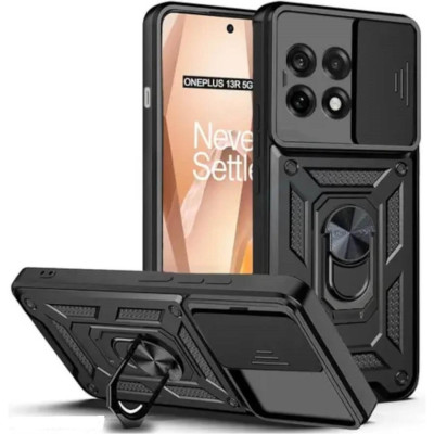 Θήκη OnePlus 13R Bodycell Armor Slide Ανθεκτική με Κάλυμμα για την Κάμερα & Μεταλλικό Ring Holder - Black (5206015082382)