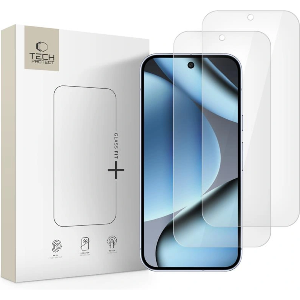 Tempered Glass Google Pixel 10 Pro XL / 9 Pro XL Tech-Protect Glass Fit+ Αντιχαρακτικό Γυαλί Προστασίας Οθόνης 2 Τεμάχια - Clear (5906302331956)