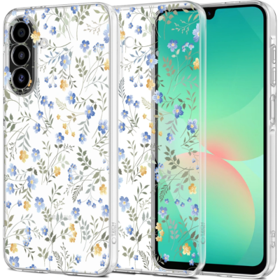 Θήκη Samsung Galaxy A17 Tech-Protect FlexAir Plus Διάφανη Σιλικόνης - Spring Flowers (5906302332496)