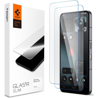 Tempered Glass Nothing Phone 3 Spigen GLAS.tR Slim Premium Αντιχαρακτικό Γυαλί Προστασίας Οθόνης 2 Τεμάχια - Clear (AGL10208)