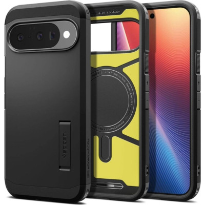 Θήκη Google Pixel 10 / 10 Pro Spigen Tough Armor AI MagFit Ανθεκτική με MagSafe Qi2 & KickStand - Black (ACS09705)