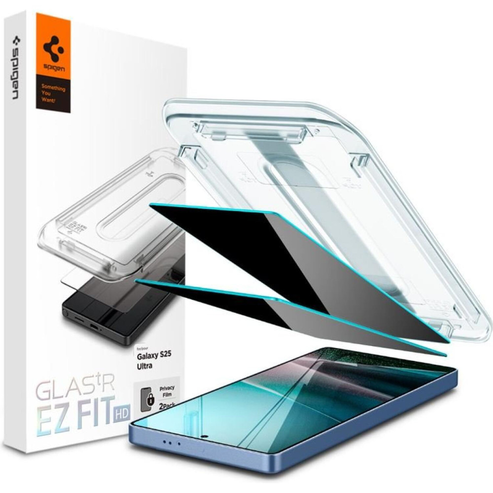 Tempered Glass Samsung Galaxy S25 Ultra Spigen GLAS.tR EZ Fit HD Privacy Αντιχαρακτικό Γυαλί Προστασίας Απορρήτου Οθόνης 2 Τεμάχια (AGL09335)
