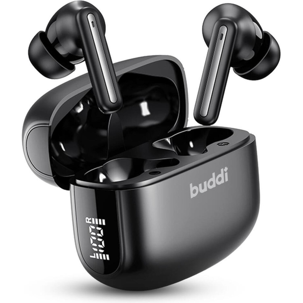 Bluetooth Ακουστικά Buddi Pulse True Wireless Headset Ασύρματα με Θήκη Φόρτισης & Τεχνολογία ANC Ακύρωσης Θορύβου 5 Έτη Εγγύηση - Black (8719246483134)