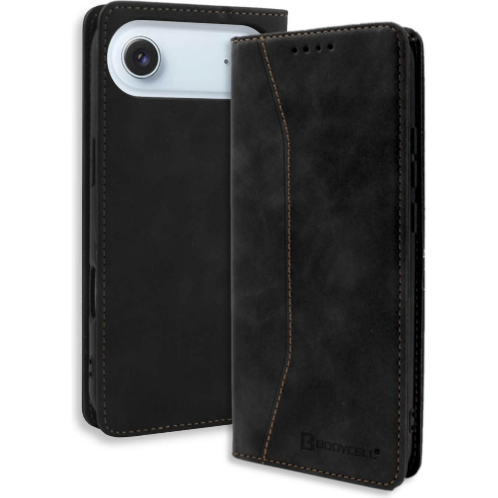 Θήκη iPhone Air Bodycell Book Case Πορτοφόλι - Black (5206015083136)