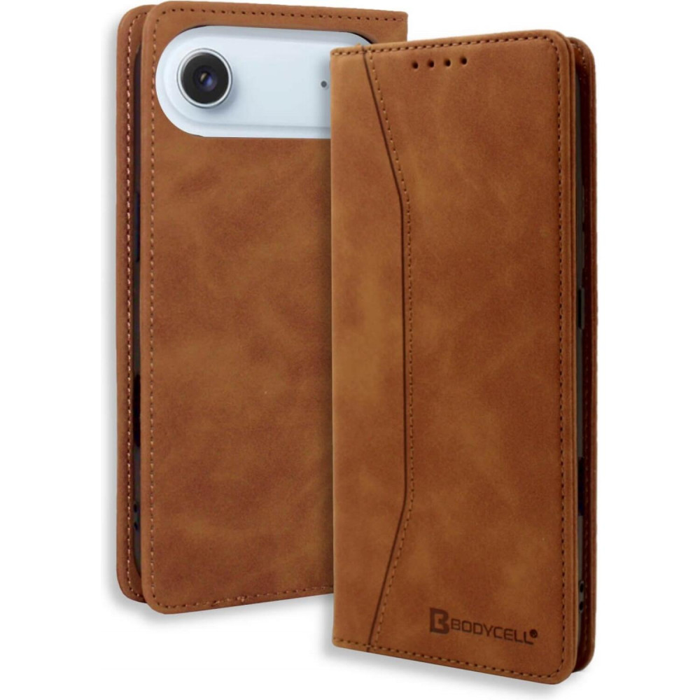 Θήκη iPhone Air Bodycell Book Case Πορτοφόλι - Brown (5206015083143)