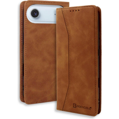 Θήκη iPhone Air Bodycell Book Case Πορτοφόλι - Brown (5206015083143)
