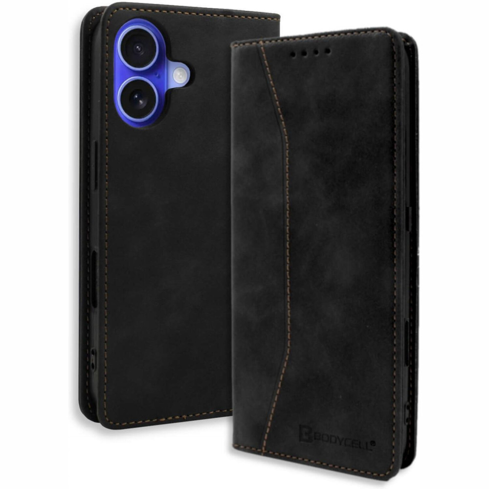 Θήκη iPhone 17 Bodycell Book Case Πορτοφόλι - Black (5206015083105)