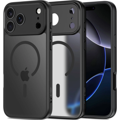 Θήκη iPhone 17 Pro Max Tech-Protect BasicMag Σκληρή Ημιδιάφανη με MagSafe & Πλαίσιο Κάμερας - Matte Black (5906302319848)