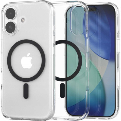 Θήκη iPhone 17 Spacecase Clear MagSafe Σκληρή Διάφανη με MagSafe - Black (5905719130978)