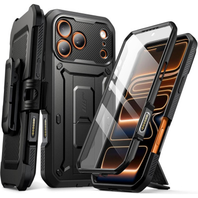 Θήκη iPhone 17 Pro Max Supcase Unicorn Beetle Pro Ανθεκτική Full Body 360° με KickStand - Black (843439159372)
