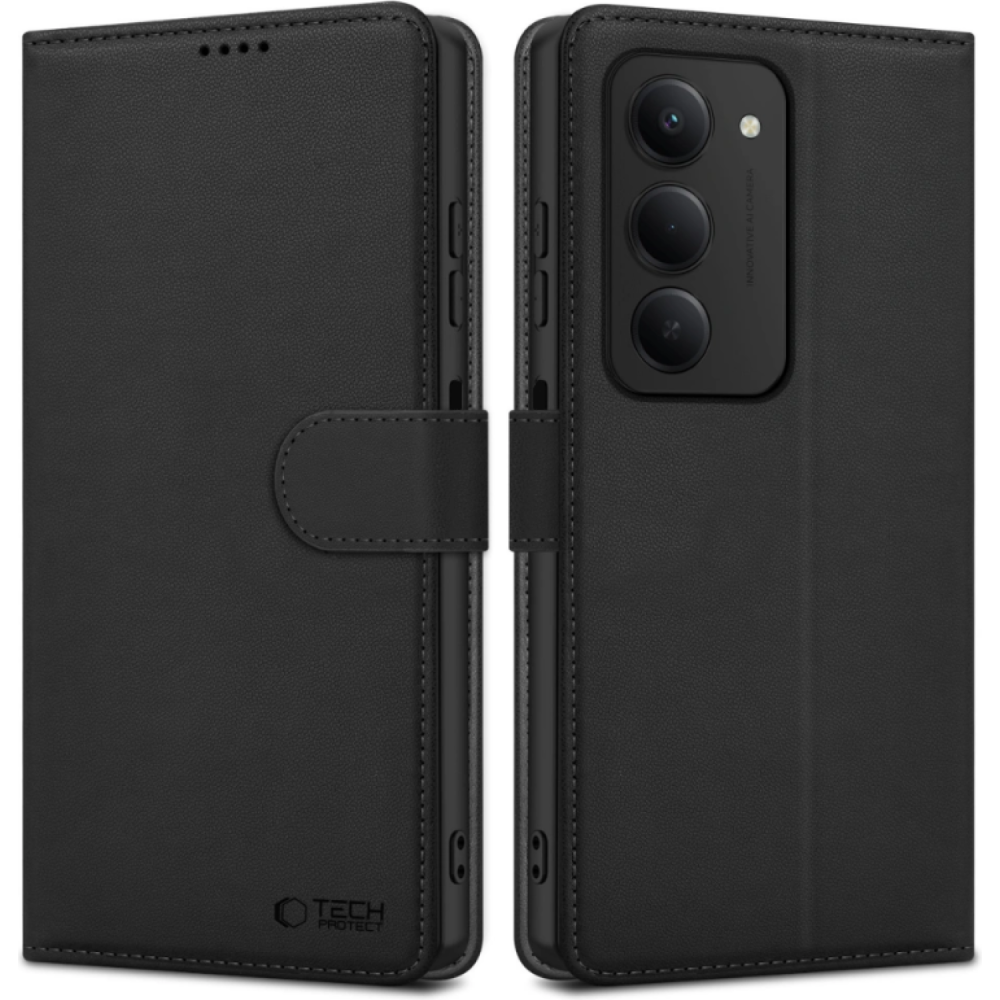 Θήκη Xiaomi Redmi 15 4G Tech-Protect Wallet Πορτοφόλι - Black (5906302332236)