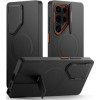 Θήκη Samsung Galaxy S25 Ultra Tech-Protect Kevlar Aura με MagSafe & Κάλυμμα για την Κάμερα - Black / Orange (5906302363261)