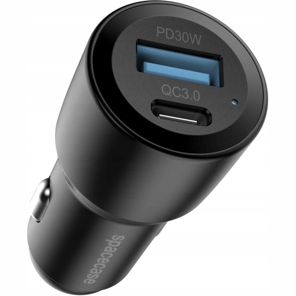 Φορτιστής Αυτοκινήτου Spacecase C60AC-11 Car Charger Γρήγορος με 1 x Type-C / 1 x USB-A 60W - Black (5905719119706)