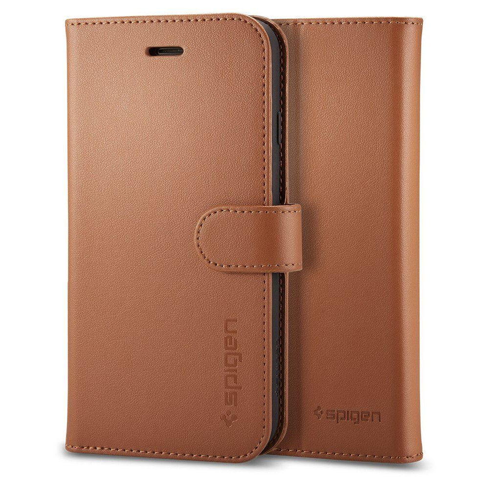 Spigen Wallet S. Θήκη - Πορτοφόλι iPhone 8 / 7 - Brown (054CS22636)