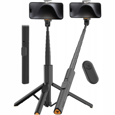 Τρίποδο Spacecase Selfie Stick Pro ST11-B Ασύρματο Bluetooth με Τηλεχειριστήριο - Black (5905719129392)
