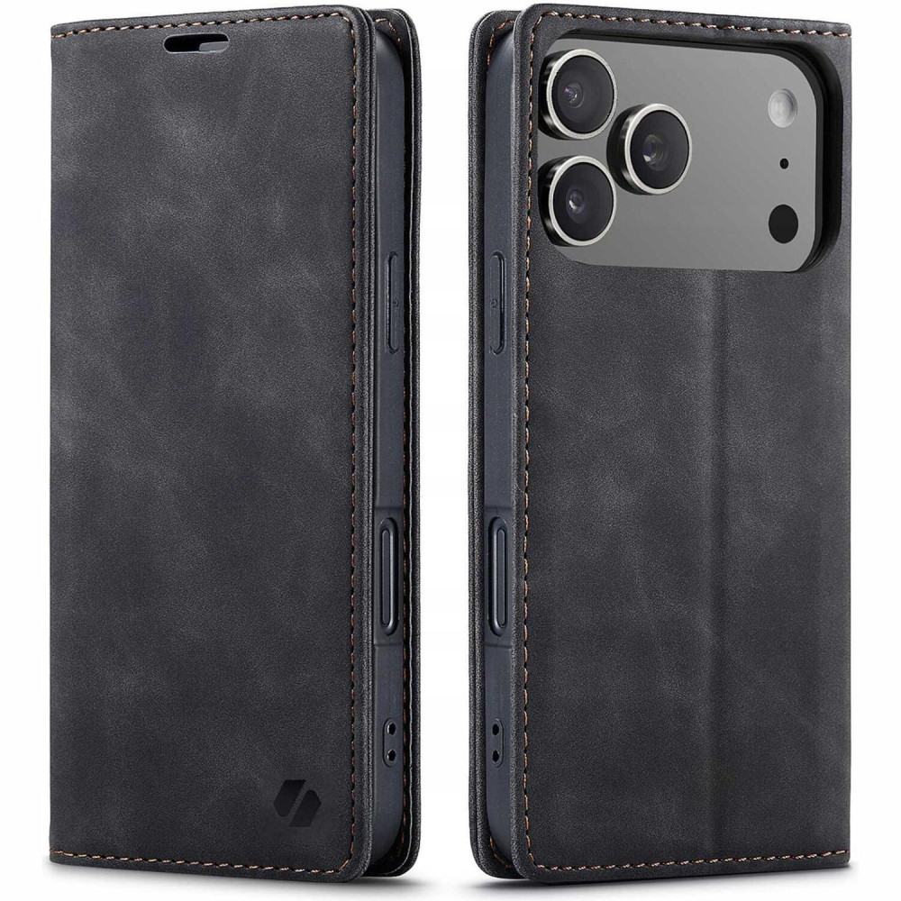 Θήκη iPhone 17 Pro Spacecase Wallet Πορτοφόλι - Black (5905719132316)