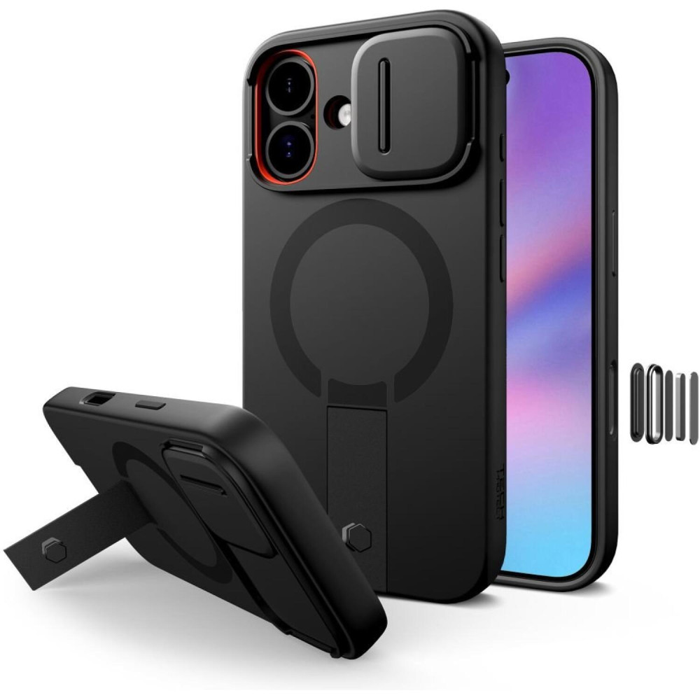 Θήκη iPhone 17 Tech-Protect Kevlar Aura με MagSafe & Κάλυμμα για την Κάμερα - Black (5906302331659)