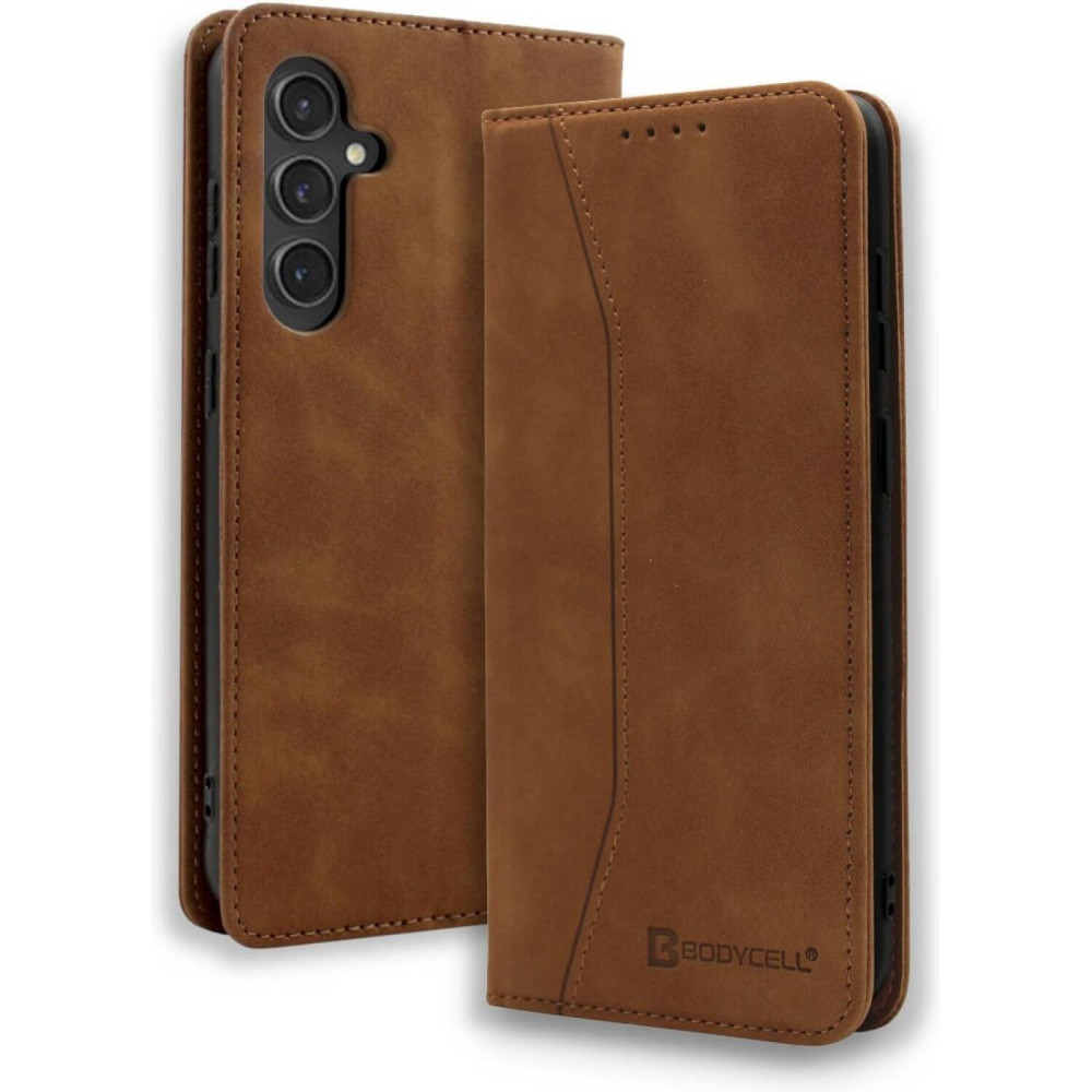 Θήκη Samsung Galaxy S25 FE Bodycell Book Case Πορτοφόλι - Brown (5206015084454)