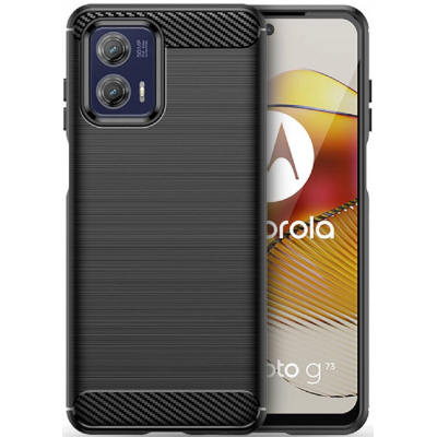 Techsuit Carbon Silicone - Θήκη Σιλικόνης Motorola Moto G73 - Black (0743407502721)