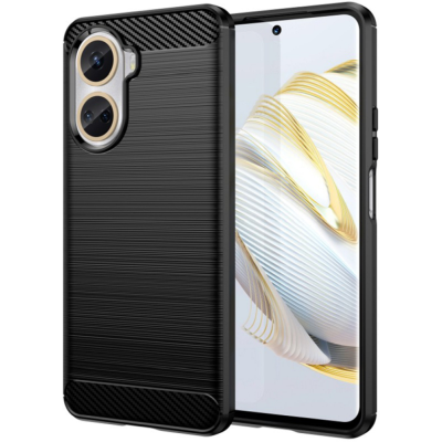 Techsuit Carbon Silicone - Θήκη Σιλικόνης Huawei Nova 10 SE - Black (5949419012684)