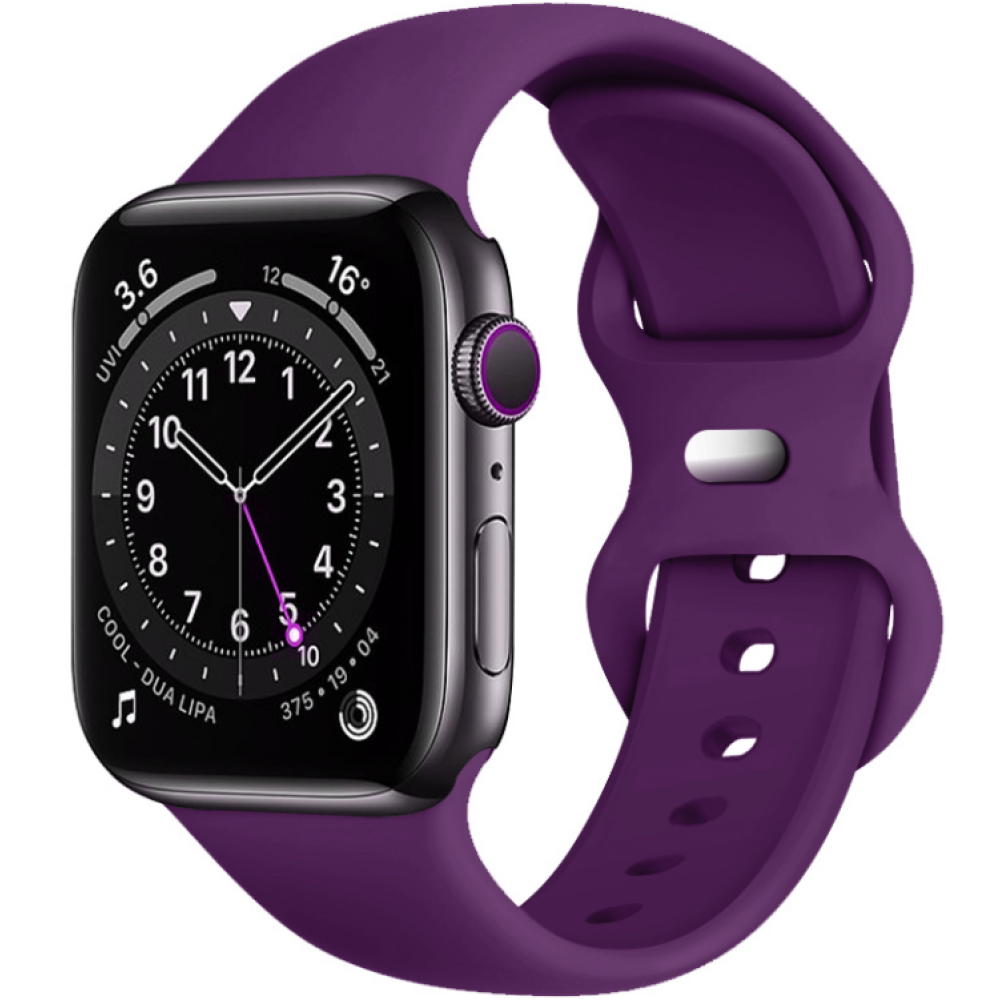 Techsuit Watchband W031 - Λουράκι Σιλικόνης Apple Watch Ultra/SE/11/10/9/8/7/6/5/4 (49/46/45/44mm) - Dark Purple (5949419015906)