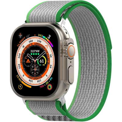 Techsuit Watchband W039 - Nylon Λουράκι Apple Watch Ultra/SE/11/10/9/8/7/6/5/4 (49/46/45/44mm) - Green / Green (5949419001848)