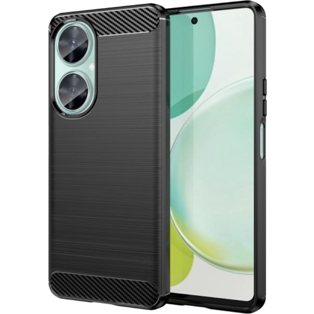 Techsuit Carbon Silicone - Θήκη Σιλικόνης Huawei Nova 11i - Black (5949419063907)
