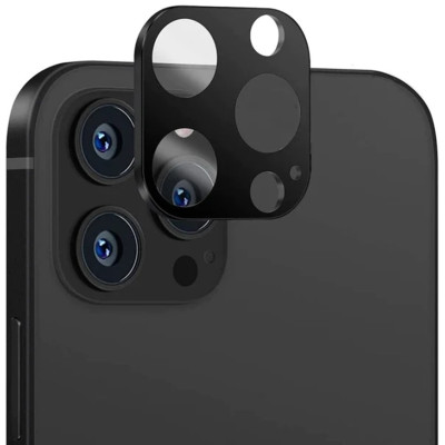 Techsuit Full Camera Tempered Glass - Αντιχαρακτικό Γυαλί Προστασίας για Φακό Κάμερας - Apple iPhone 12 Pro - Black (5949419071377)