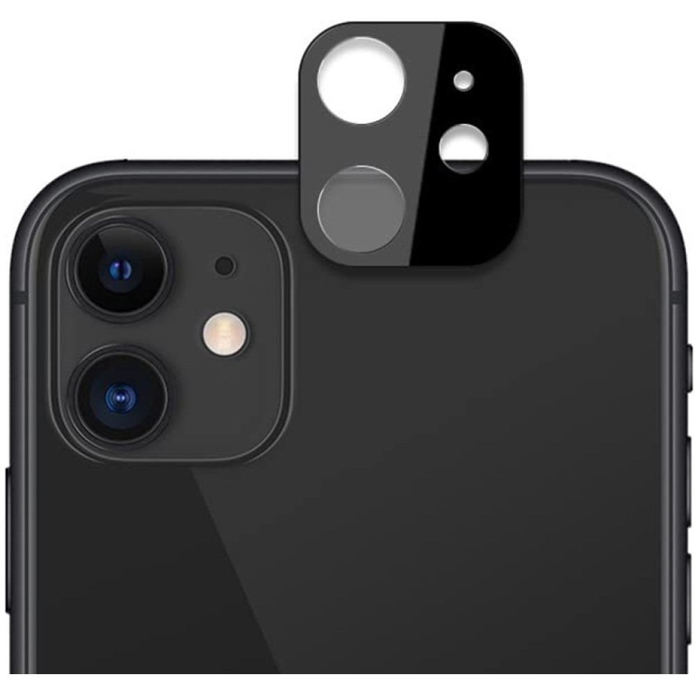 Techsuit Full Camera Tempered Glass - Αντιχαρακτικό Γυαλί Προστασίας για Φακό Κάμερας - Apple iPhone 12 - Black (5949419071391)