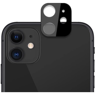 Techsuit Full Camera Tempered Glass - Αντιχαρακτικό Γυαλί Προστασίας για Φακό Κάμερας - Apple iPhone 12 - Black (5949419071391)