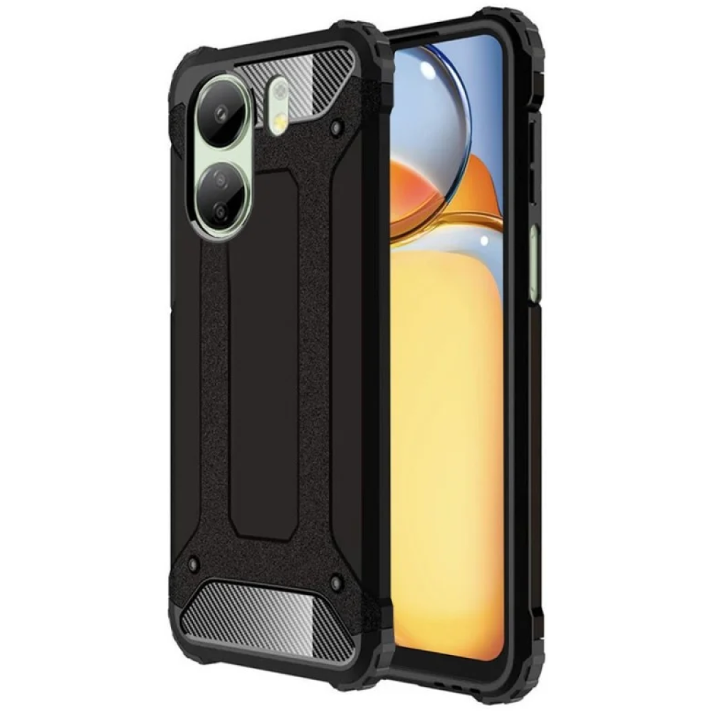 Techsuit Hybrid Armor Θήκη Xiaomi Redmi 13C 4G / Poco C65 - Black (5949419080393)