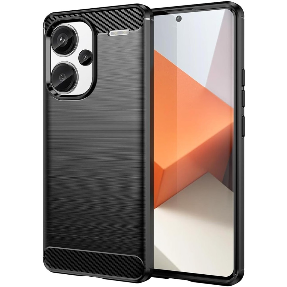 Θήκη Σιλικόνης - Xiaomi Redmi Note 13 Pro Plus - Techsuit Carbon Silicone - Black (5949419072336)