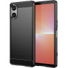 Techsuit Carbon Silicone - Θήκη Σιλικόνης Sony Xperia 5 V - Black (5949419069060)
