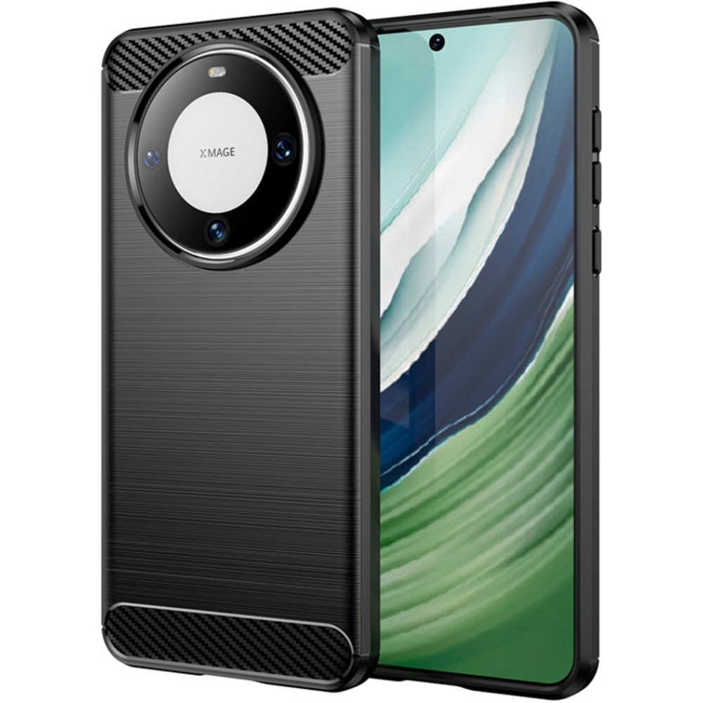 Techsuit Carbon Silicone - Θήκη Σιλικόνης Huawei Mate 60 - Black (5949419069121)