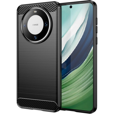 Techsuit Carbon Silicone - Θήκη Σιλικόνης Huawei Mate 60 - Black (5949419069121)