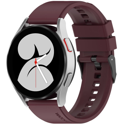 Techsuit Watchband W026 - Λουράκι Σιλικόνης (22mm) - Huawei Watch GT 2 46mm / GT 2 Pro / GT 3 Pro 46mm / Ultimate / Xiaomi Watch S1 / Xiaomi Redmi Watch 5 Active - Burgundy (5949419079441)